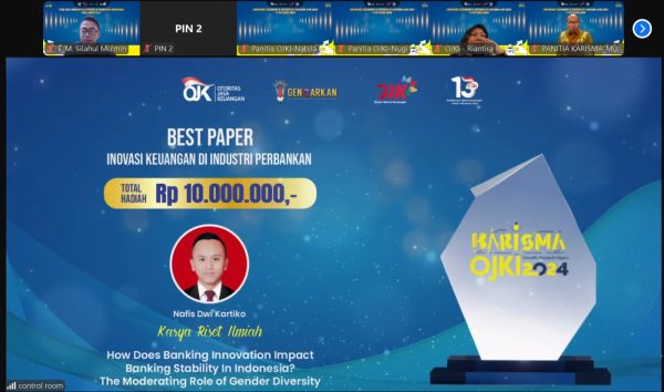 UPH Surabaya Law Student Achievements: Nafis Dwi Kartiko Wins Best Paper Award at KARISMA OJKI 2024