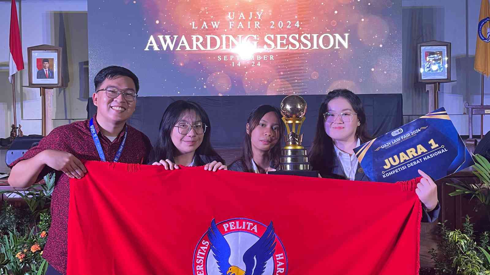 UPH Surabaya Campus Law Students Win First Place at UAJY Law Fair 2024